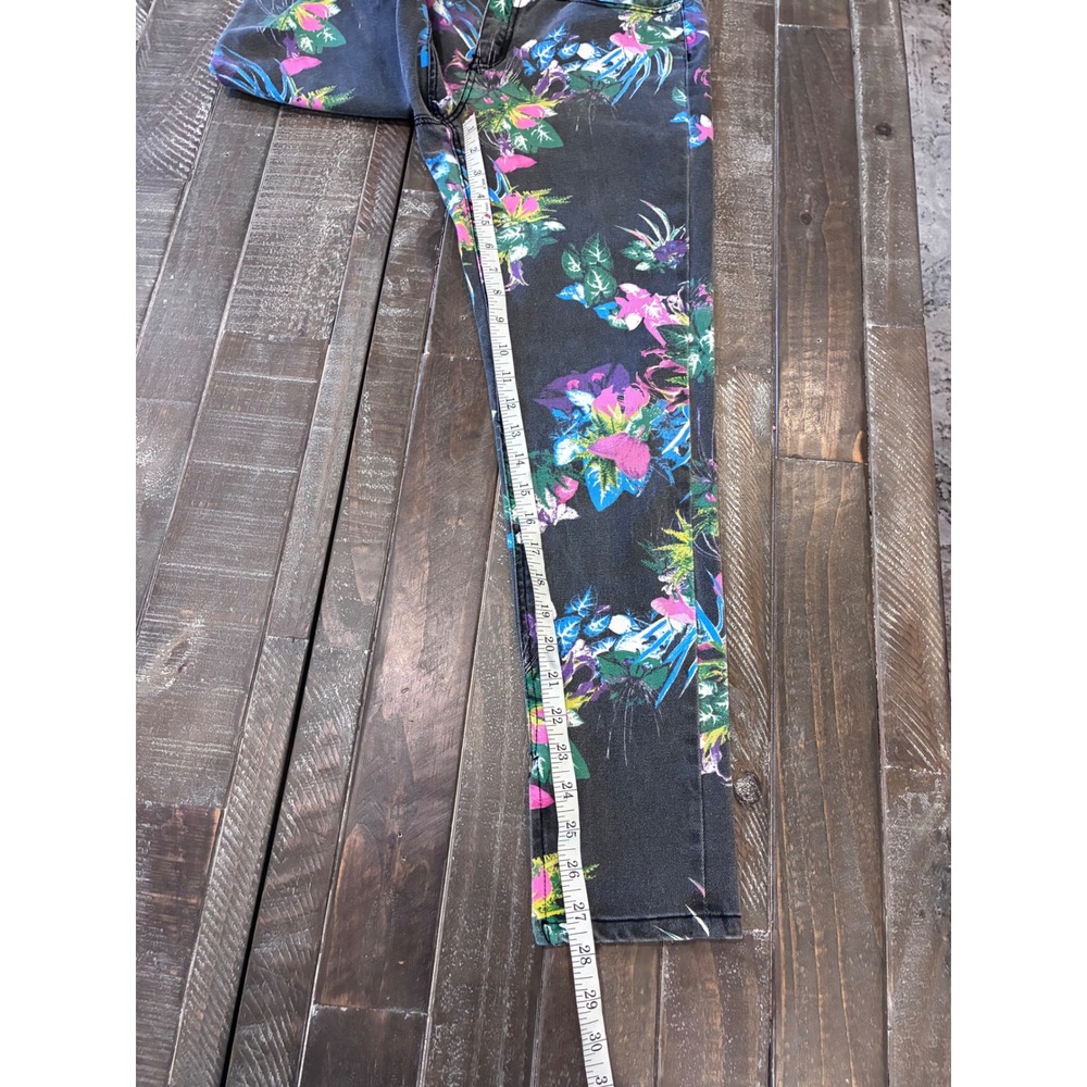 Insight Denim Python Mid Rise Super Slim Floral P… - image 8
